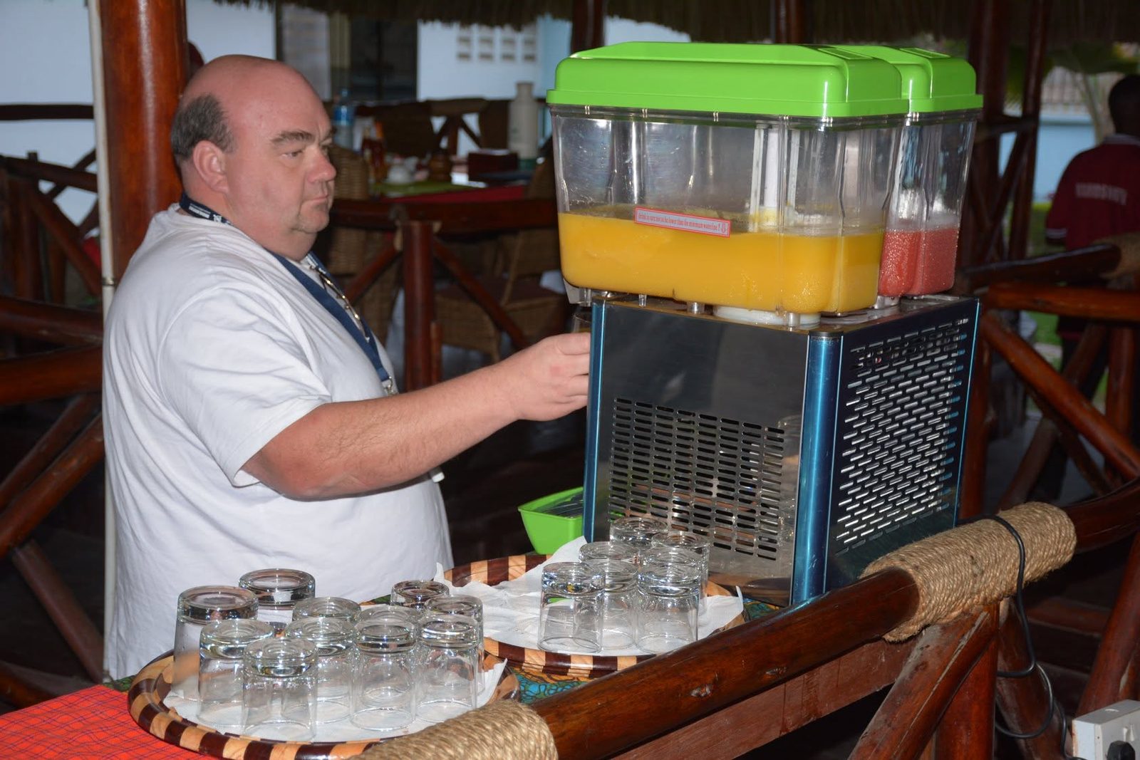 Fresh juice station at Vamos Hotel Mikumi
